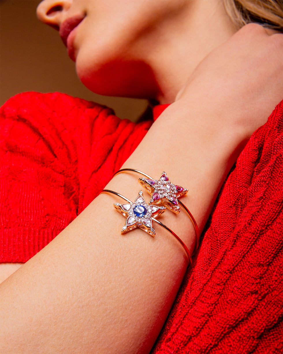 Istanbul Bracelet - Saphirs Roses - Diamants