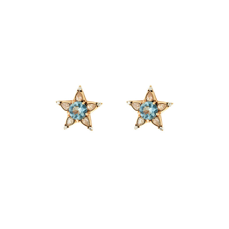 Istanbul Earring - Aquamarine - Diamonds