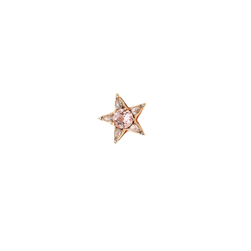 Istanbul Earring - Morganite - Diamonds