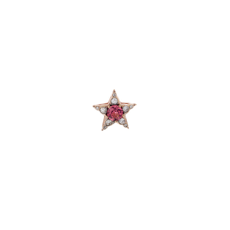 Istanbul Earring - Pink Tourmaline - Diamonds