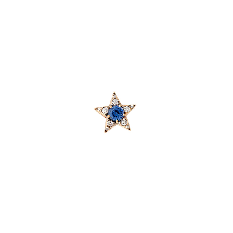 Istanbul Earring - Blue Sapphire - Diamonds