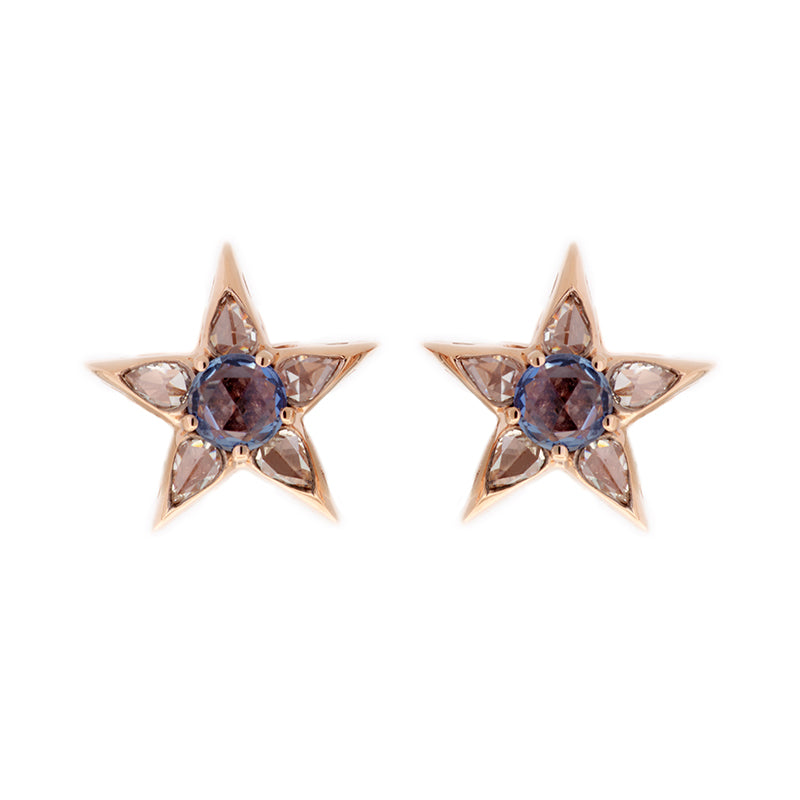 Istanbul Boucles d'oreilles - Saphirs bleus - Diamants