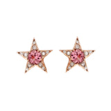 Istanbul Earring - Pink Tourmalines - Diamonds