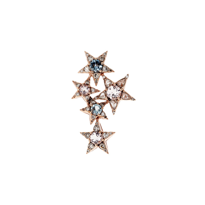 Istanbul Boucle d'oreille - Morganites - aigues-marines - Diamants