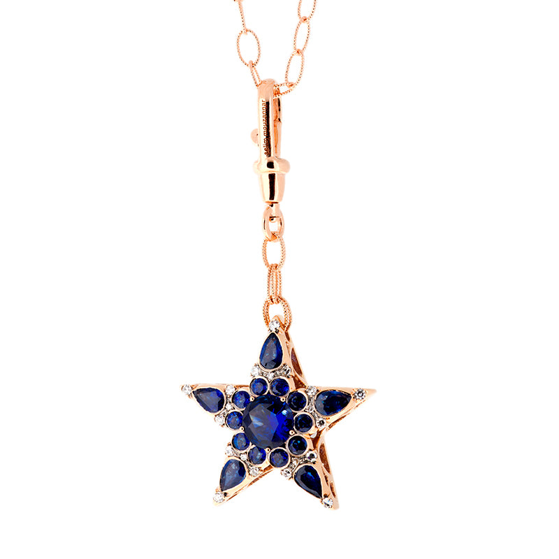 Istanbul Pendant - Blue Sapphires - Diamonds