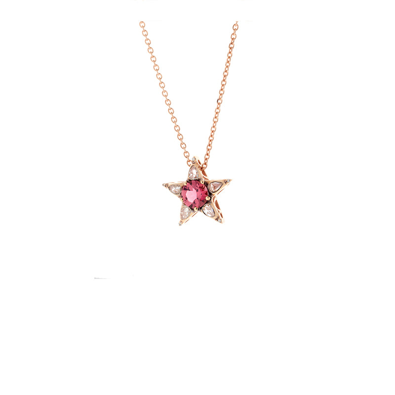 Istanbul Pendentif - Tourmaline Rose - Diamants
