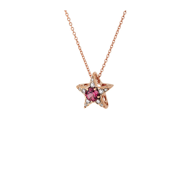 Istanbul Pendant - Rhodolite - Diamonds