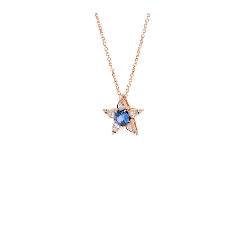 Istanbul Pendant - Blue Sapphire - Diamonds