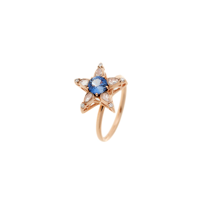 Istanbul Ring - Blue Sapphire - Diamonds