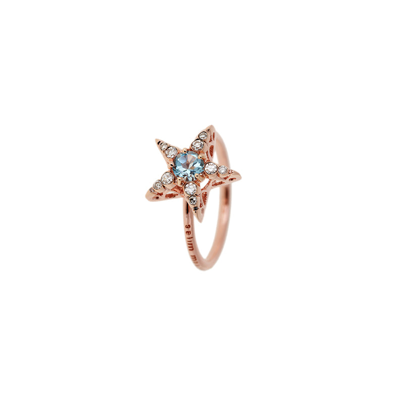 Istanbul Ring - Aquamarine - Diamonds