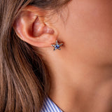 Istanbul Earring - Blue Sapphire - Diamonds