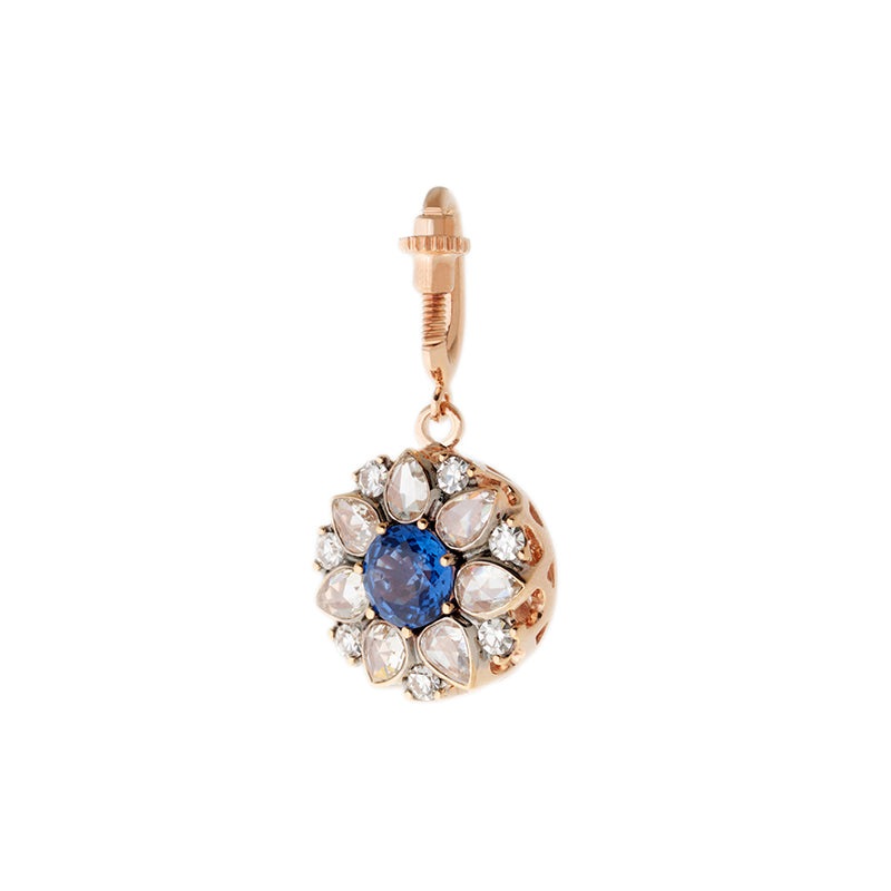 Beirut Rosace Charm  - Saphir Bleu - Diamants