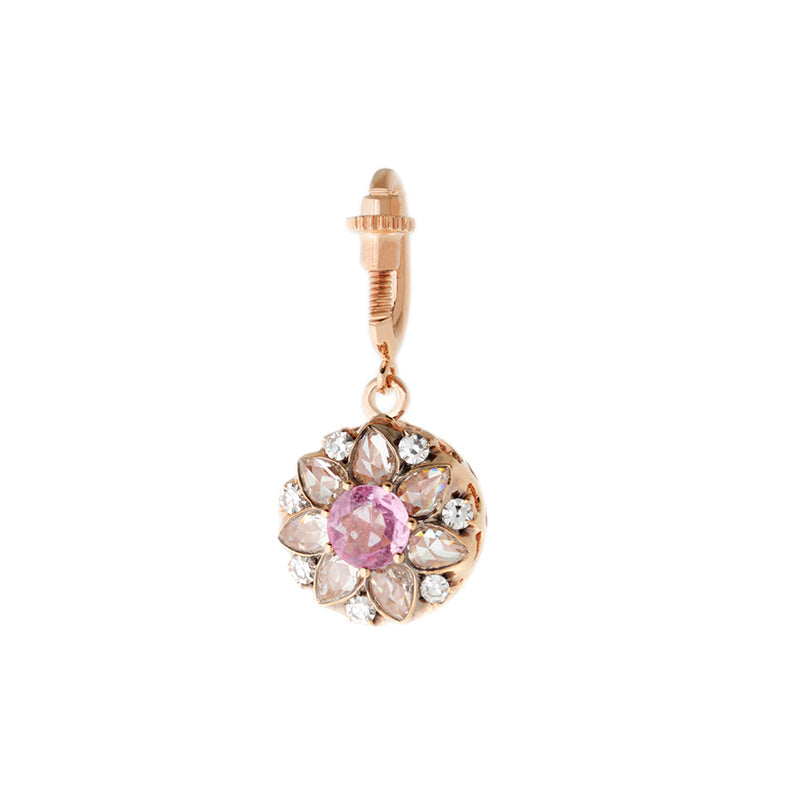 Beirut Rosace Charm - Pink Sapphire - Diamonds