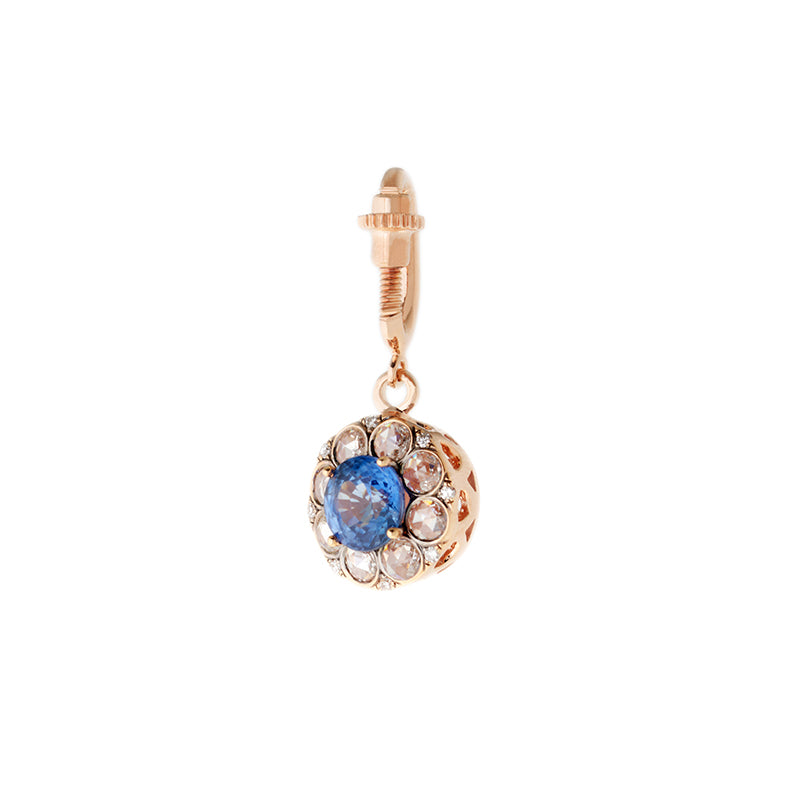 Beirut Rosace Charm - Blue Sapphire - Diamonds