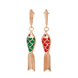 Fish For Love Charm Red & Green - Rubies