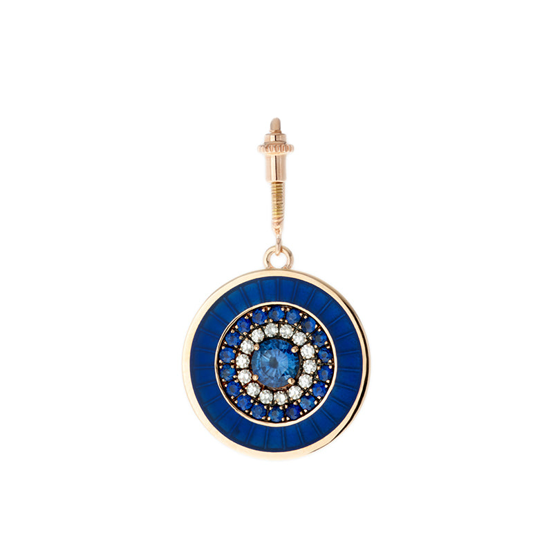 Charm Navy Blue Eye - Blue Sapphires - Diamonds
