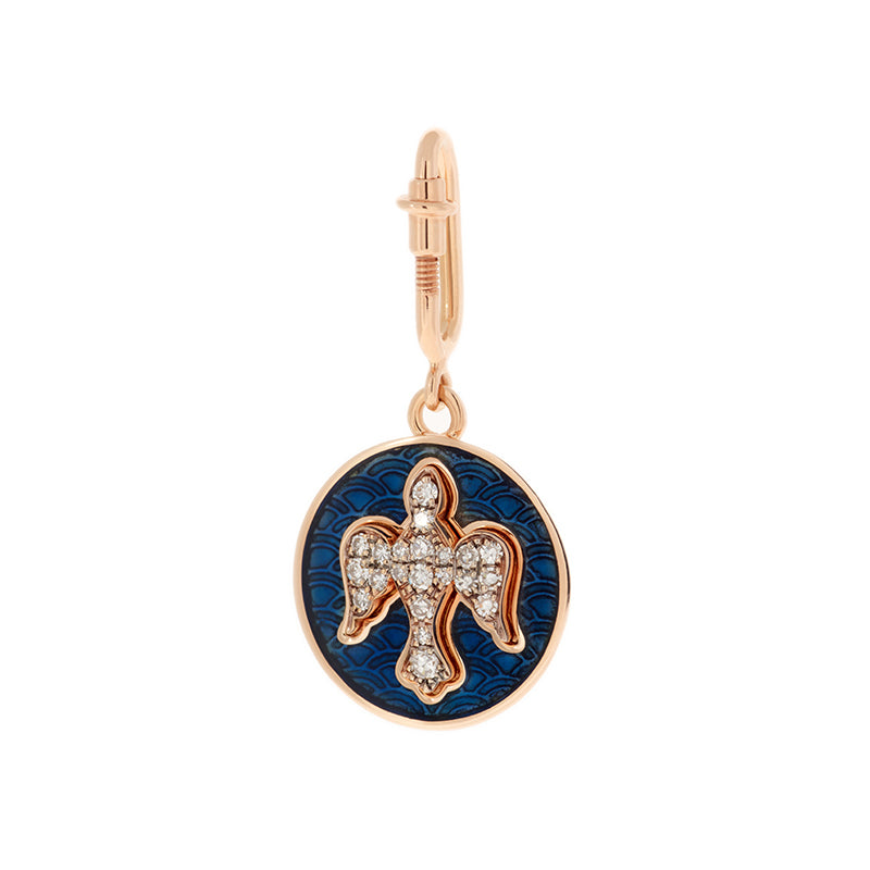 Médaille colombe Bleue - Diamants