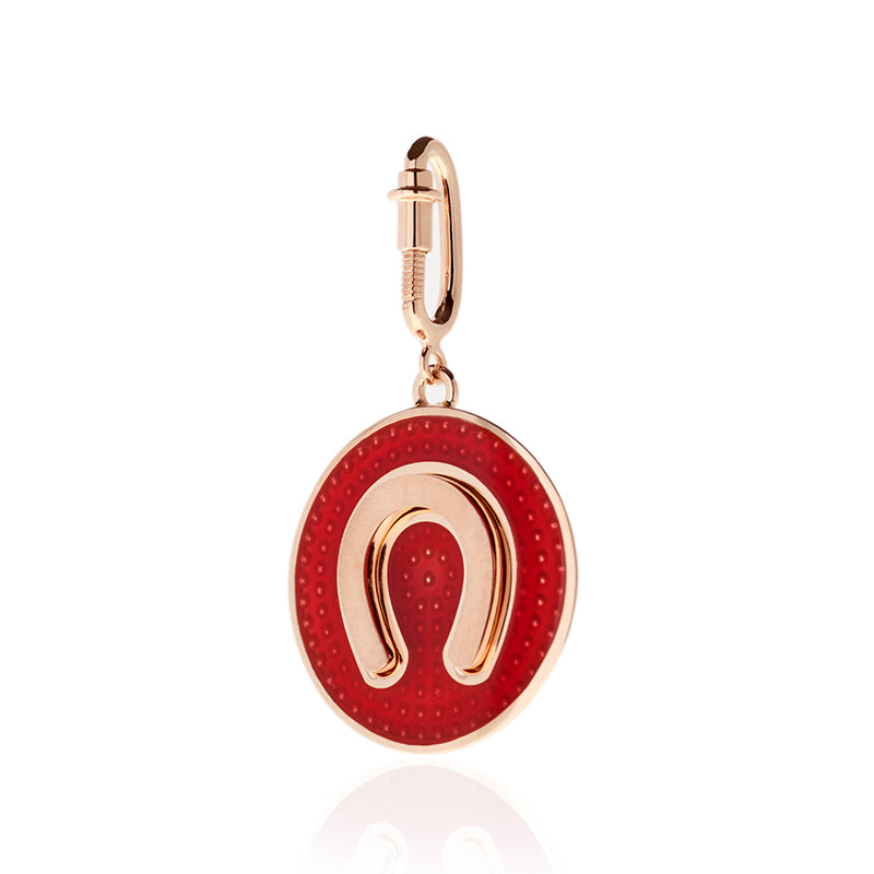 Médaille Fer à Cheval Rouge Rouille 