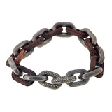 Link Bracelet - Diamants Bruns