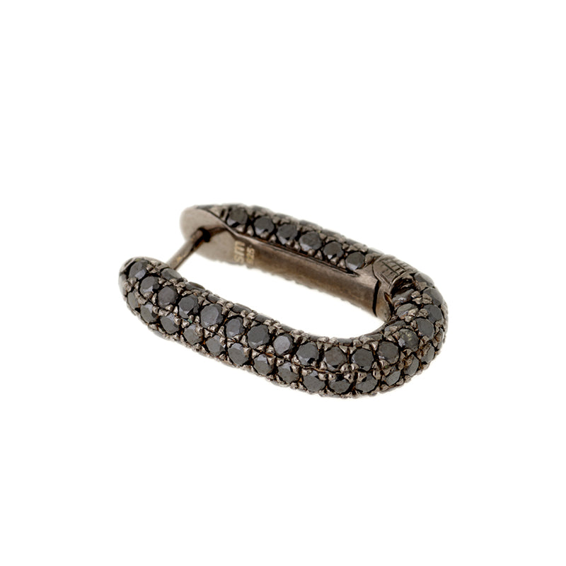 Link Earring - Black Diamonds