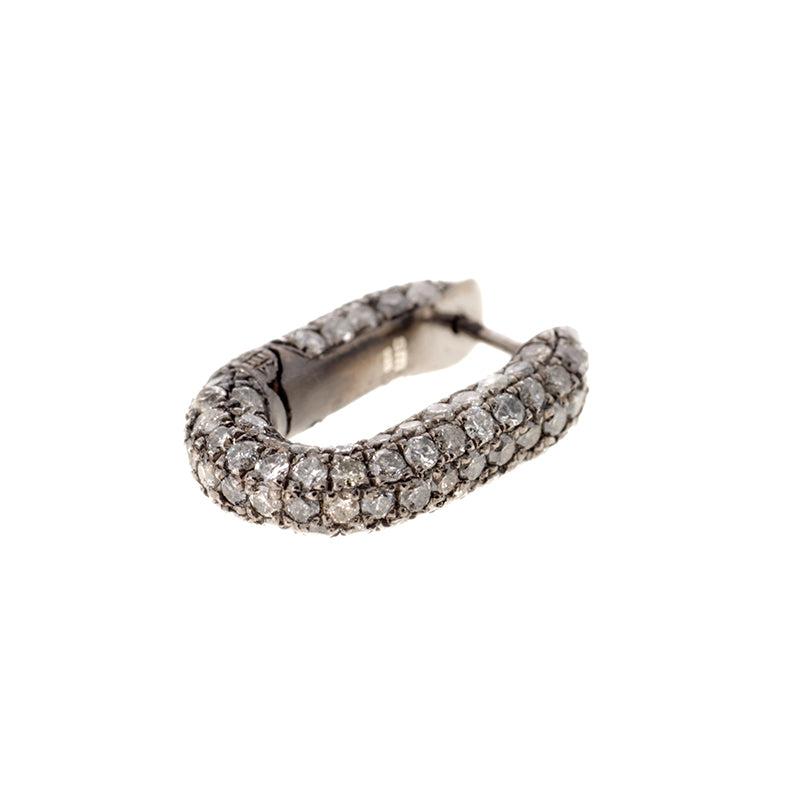 Link Earring - Icy Grey Diamonds