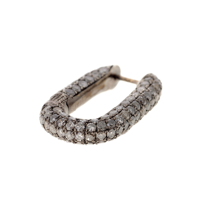 Link Earring - Icy Grey Diamonds