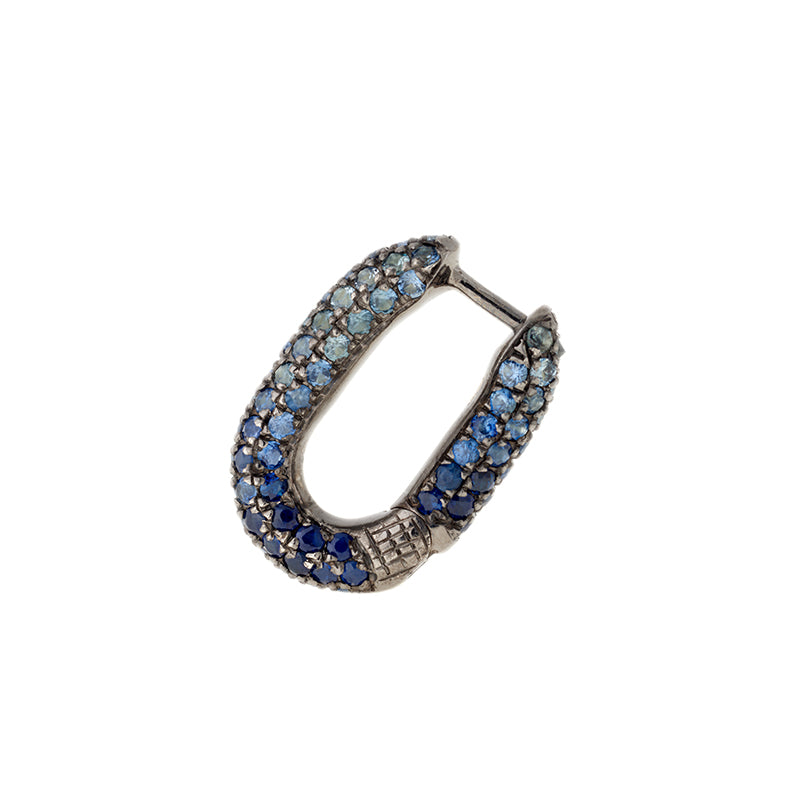 Link Earring - Blue Sapphires