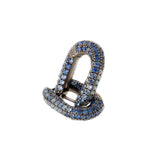 Link Earring - Blue Sapphires