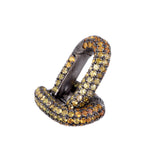 Link Earring - Yellow Sapphires