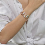 Mina Bracelet ivoire - Tourmaline verte - Diamants