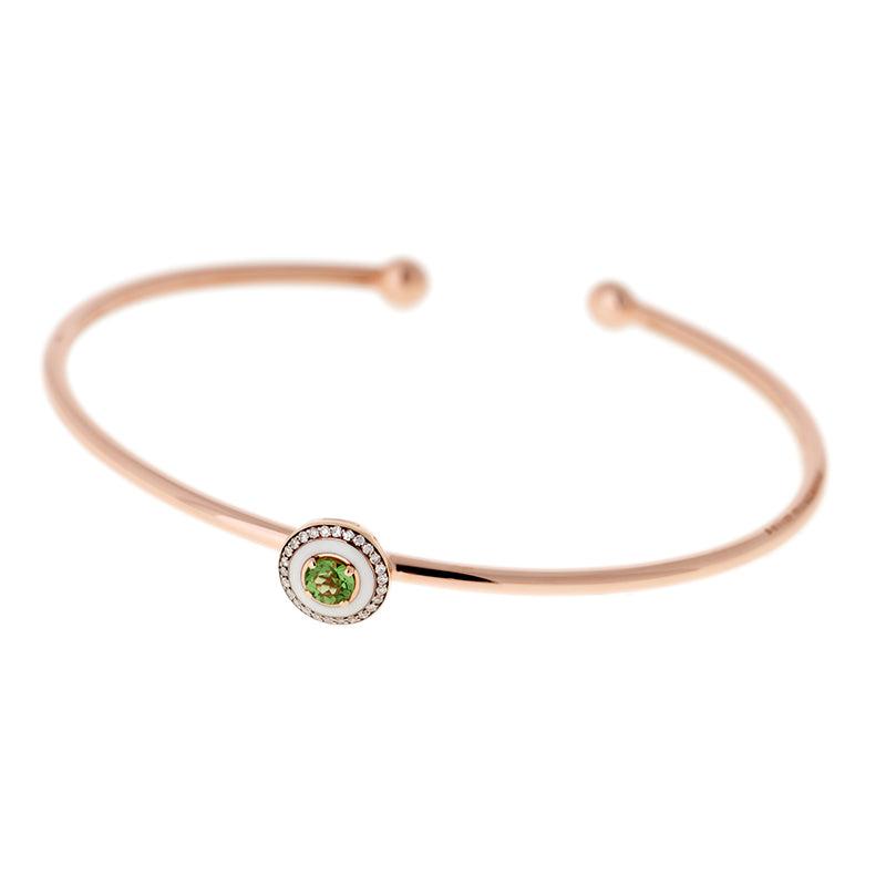 Mina Ivory Bracelet - Green Tourmaline - Diamonds