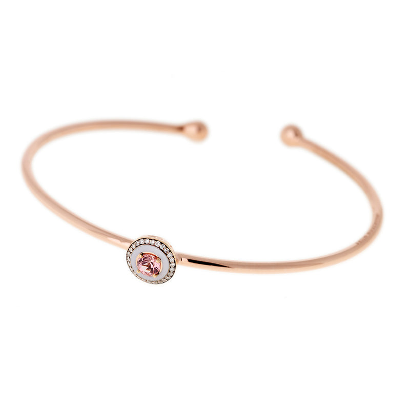 Mina Bracelet Lilas - Tourmaline Rose - Diamants