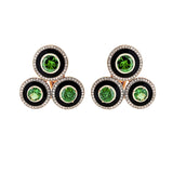 Mina Boucles d'oreilles noires - Tsavorites - Diamants