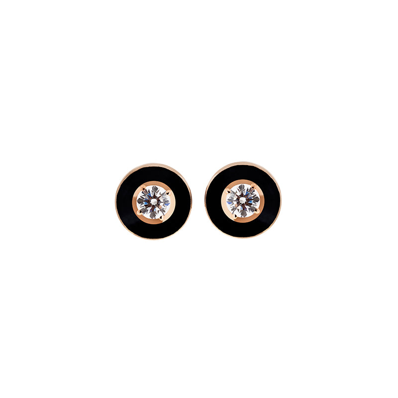 Mina Black Earrings - Diamonds