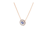 Mina Ivory Pendant - Blue Sapphire - Diamonds