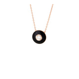 Mina Pendentif noir - diamant
