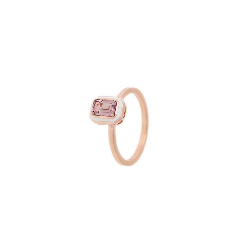 Mina Ivory Ring - Light Pink Tourmaline