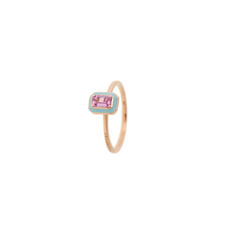 Mina Light Blue Ring - Pink Sapphire