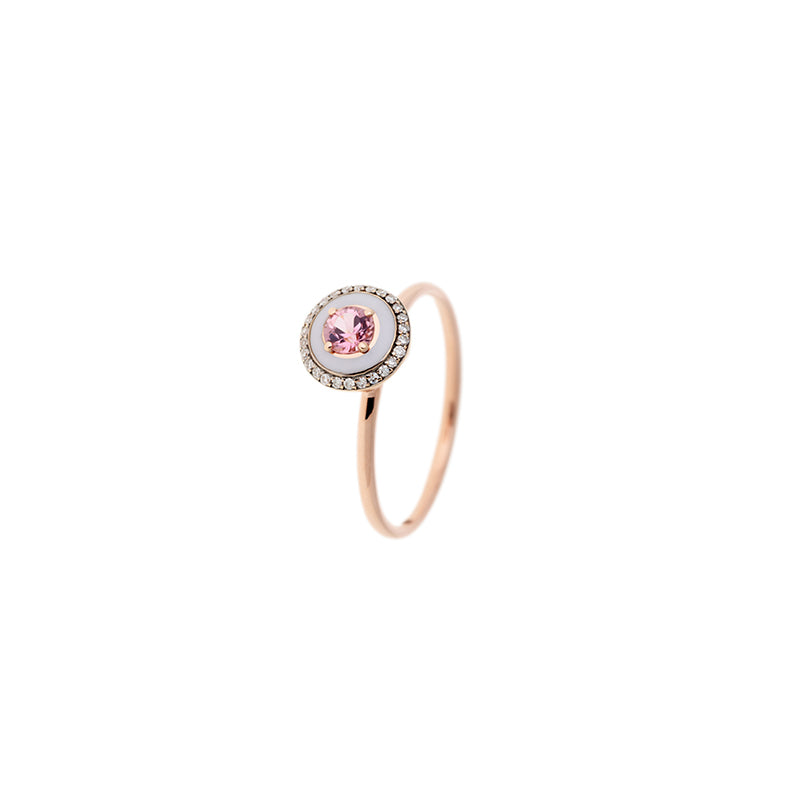 Mina Lilac Ring - Pink Tourmaline - Diamonds