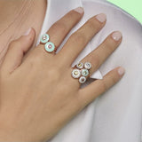 Mina Mint Green Ring - Diamond