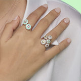 Mina Mint Green Ring - Diamonds
