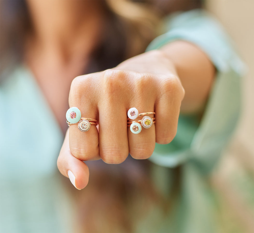 Mina Ivory Ring - Diamonds