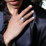 Mina Black Ring - Diamonds