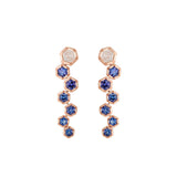 Rose de France Earrings - Diamonds - Tanzanites