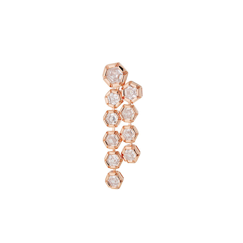 Rose de France Boucle d'oreille - Diamants