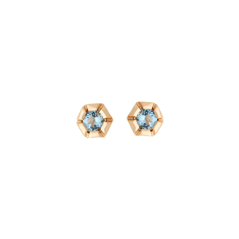 Rose de France Earrings - Aquamarines