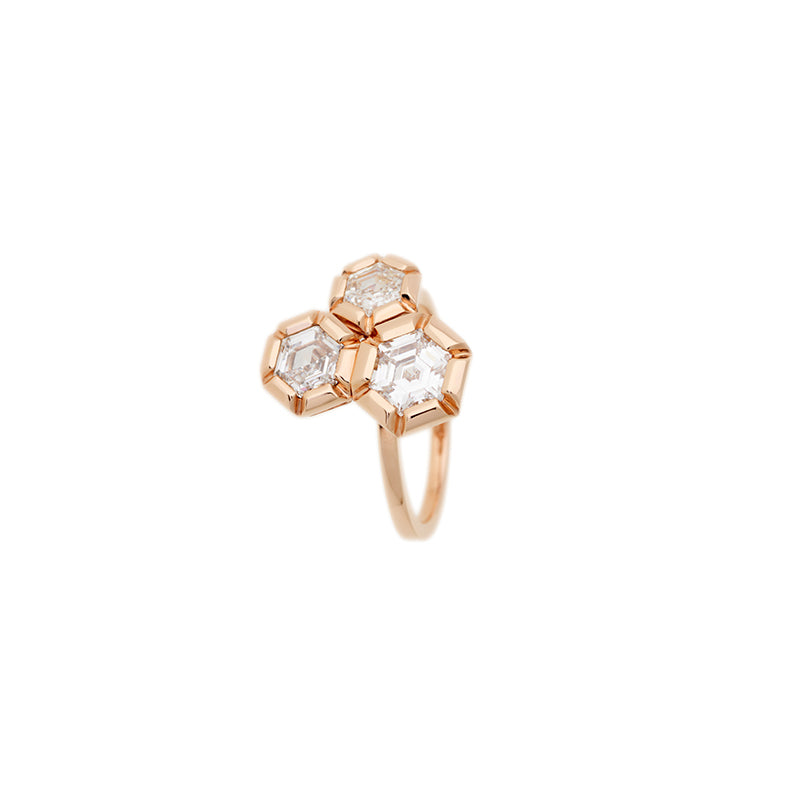 Louis Vuitton Color Blossom Mini Sun Ring, Pink Gold, Malachite and Diamond. Size 50