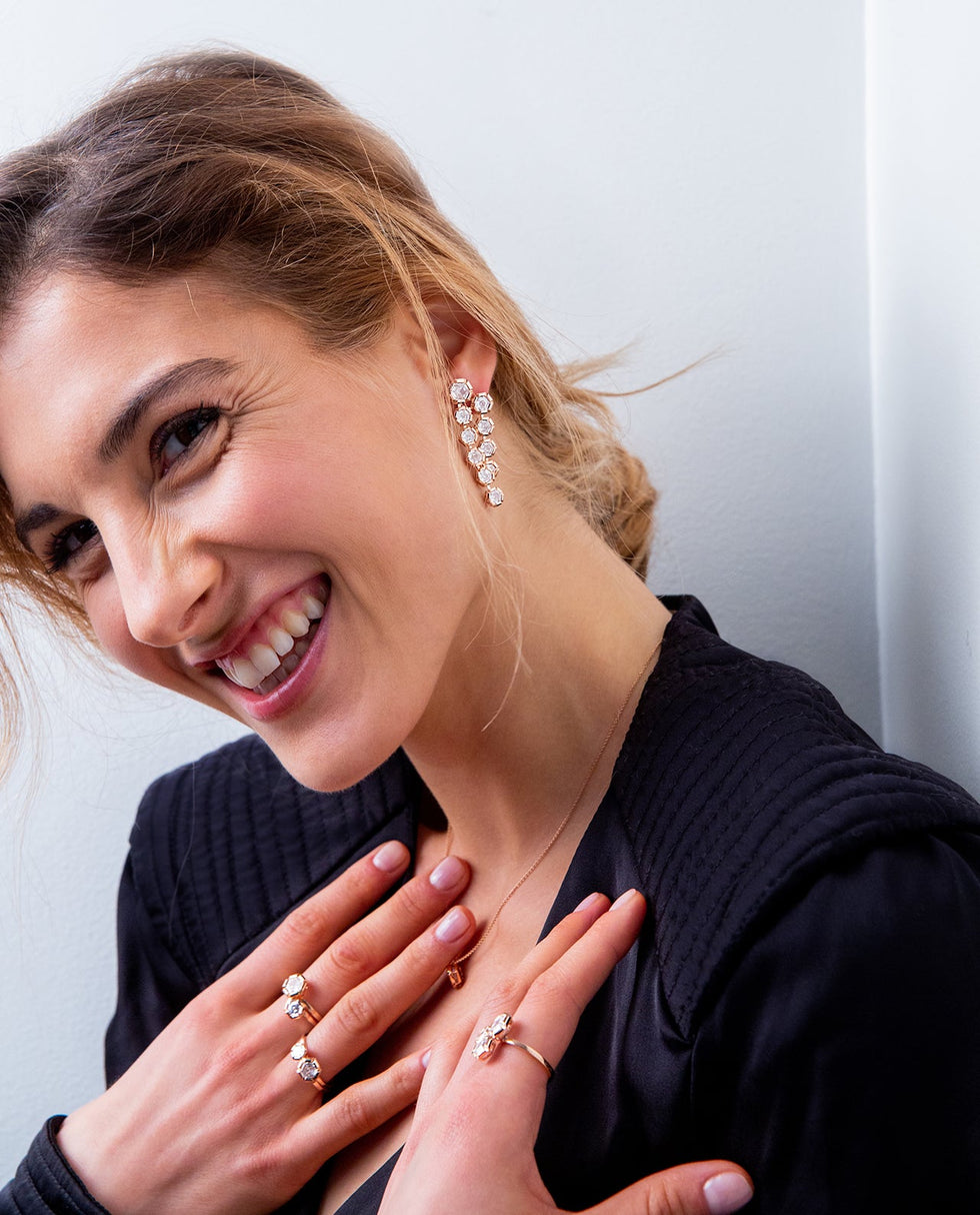 Rose de France Earring - Diamonds