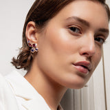 Rose de France Earrings - Tanzanites