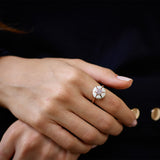 Sea Flowers Ivory Ring - Diamond
